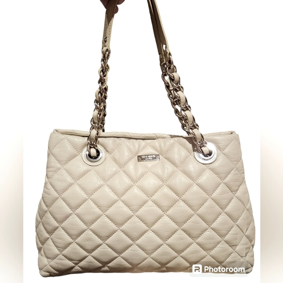 Kate Spade Quilted Gold Coast Maryanne Tote Bag - Retail $428 - Purse With Chain - Picture 4 of 12